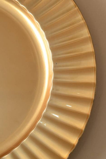 13" Metallic Charger Plastic Plate Gold