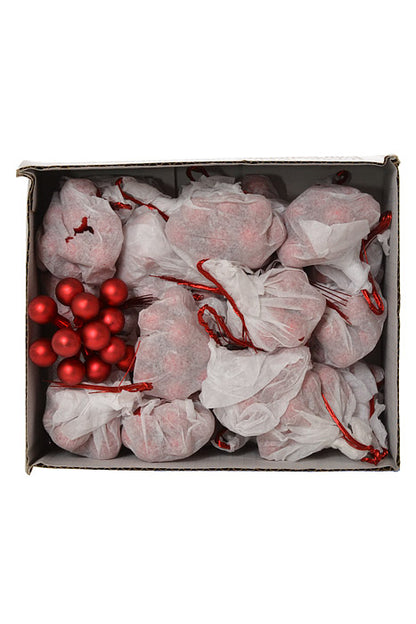 16Mm Matte Glass Ball Ornament Red Pkg/288