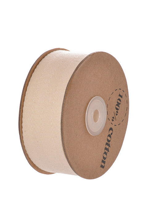 1.5" X 10Yds Cotton Ribbon Natural