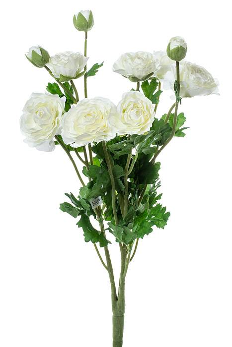 19" Silk Ranunculus Bush Cream