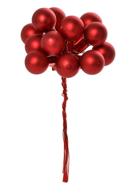 16Mm Matte Glass Ball Ornament Red Pkg/288