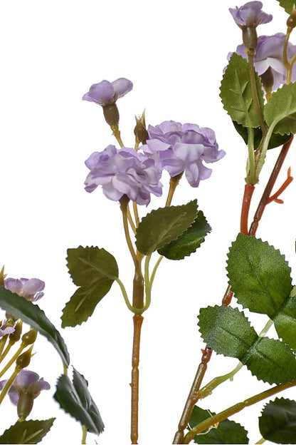 29.5" Silk Wild Rose Spray Lavender