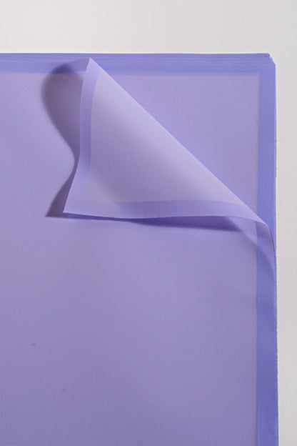 22.5" Flower Wrapping Paper W/Edge Light Lavender Pkg/20