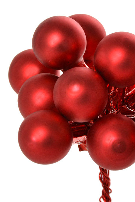 16Mm Matte Glass Ball Ornament Red Pkg/288