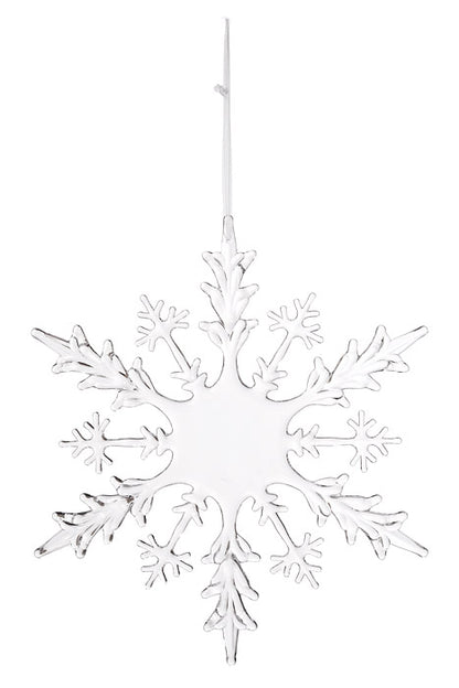18" Acrylic Snowflake Ornament Clear