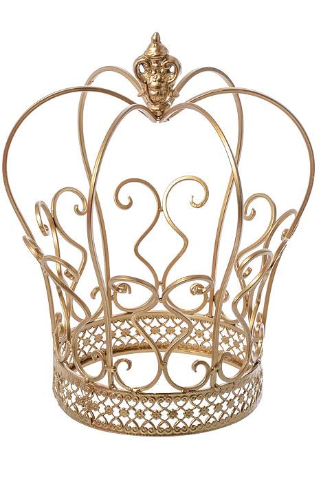13" Metal Crown Gold