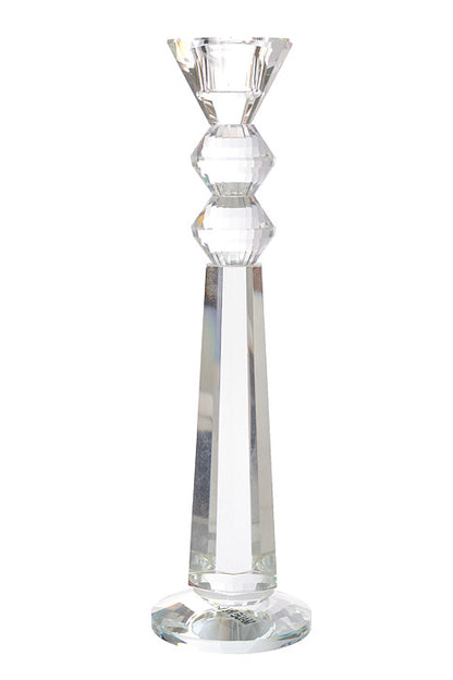 11&quot; Crystal Single Candle Holder Clear