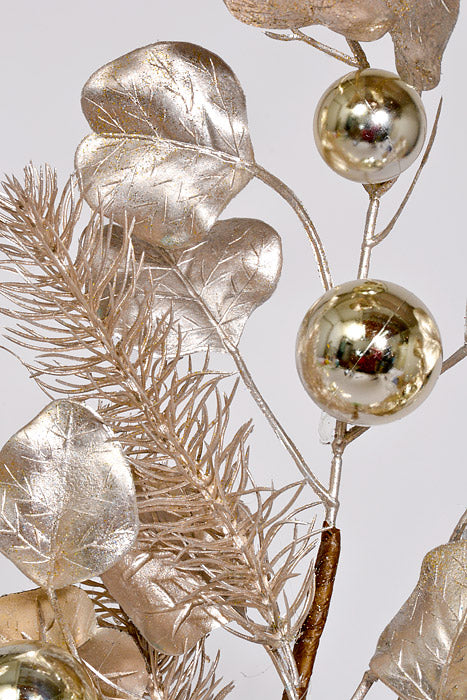 20" Ectroplanting Ball &amp; Leaf Champagne