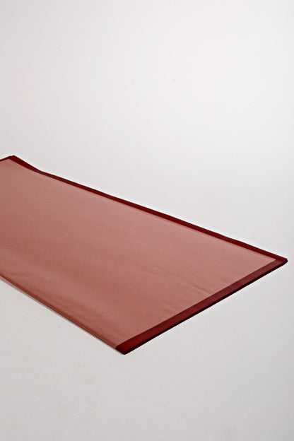 22.5" Flower Wrapping Paper W/Edge Burgundy Pkg/20