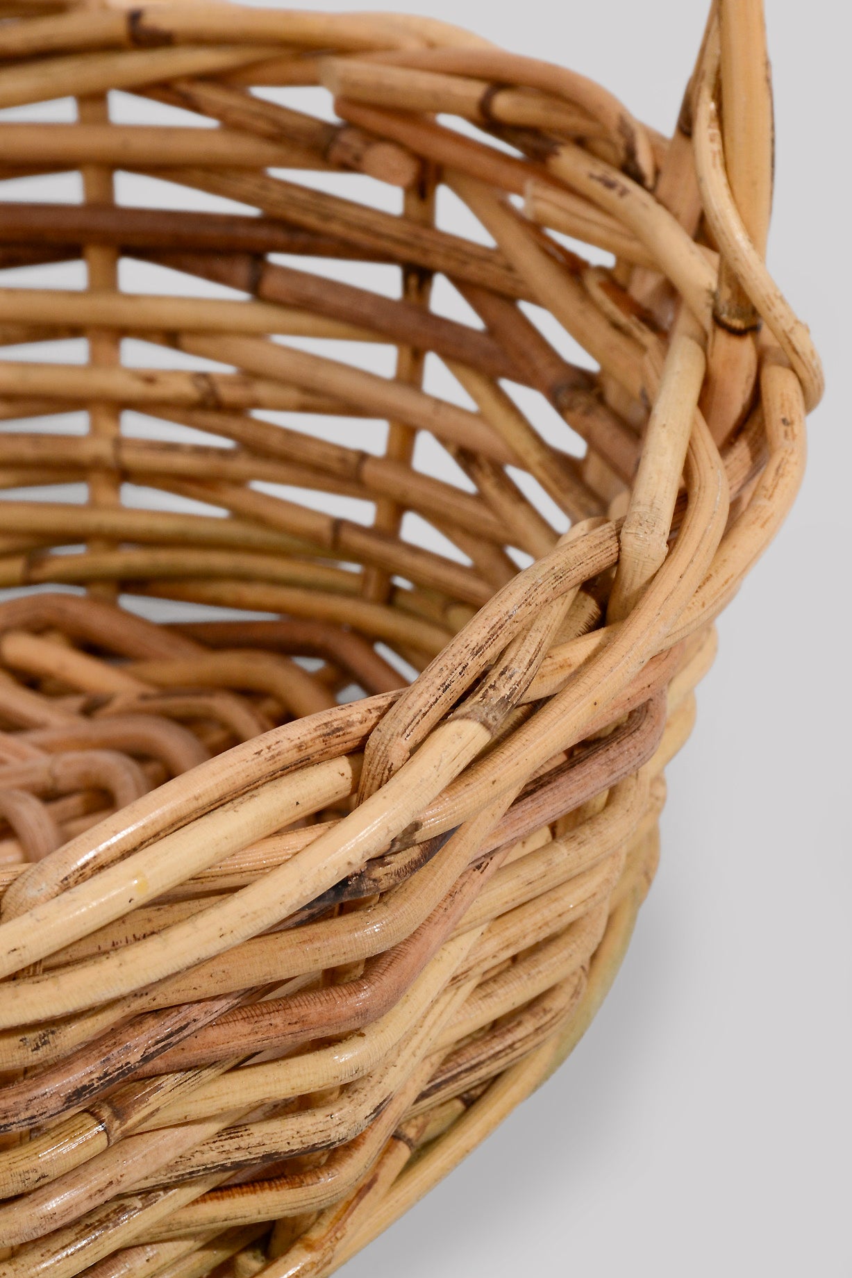 12.5" &amp; 14.5" Round Rattan St/2 Natural