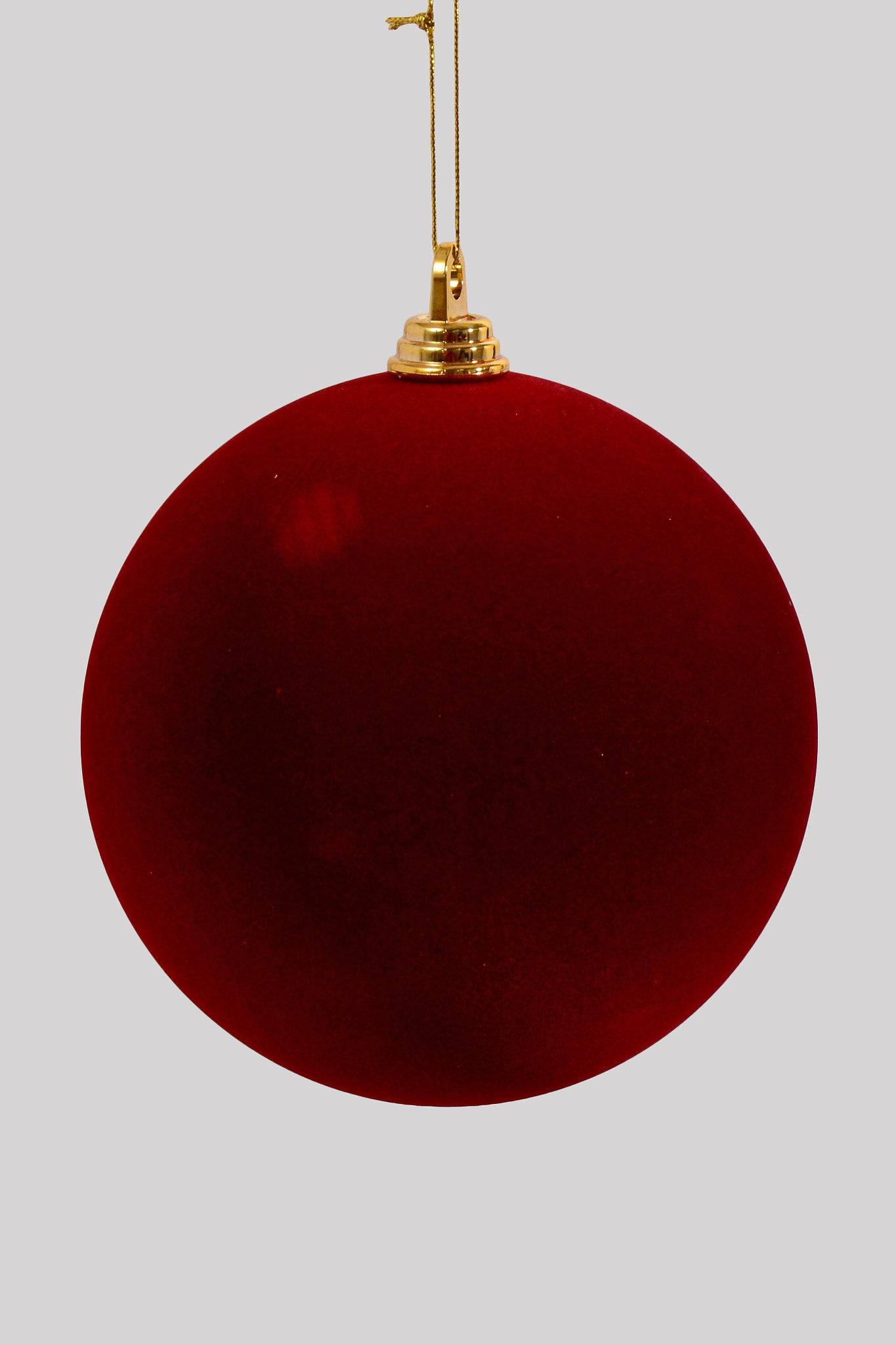 200MM Velvet Ornament Ball Burgundy