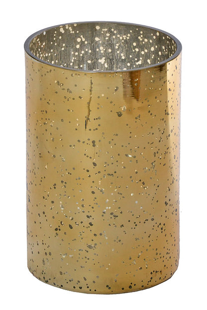 5" X 8" Mercury Glass Cylinder Vase Gold