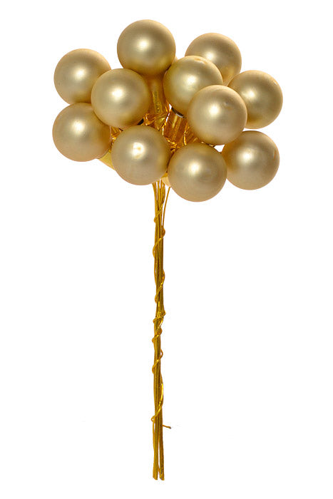 16Mm Matte Glass Ball Ornament Gold Pkg/288