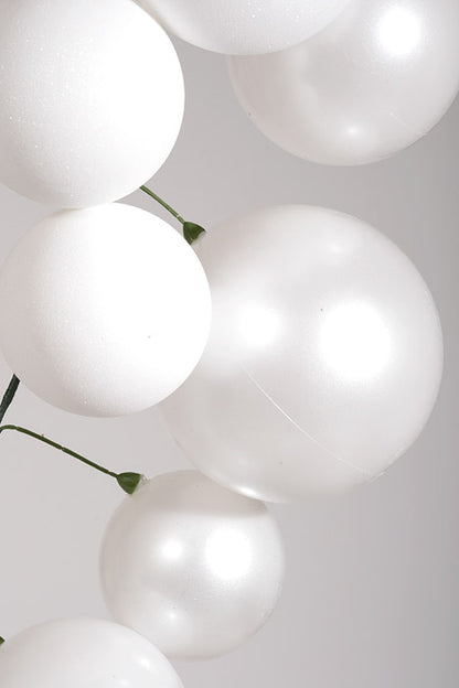 6Ft Plastic Shinny/Matte Ball Garland White