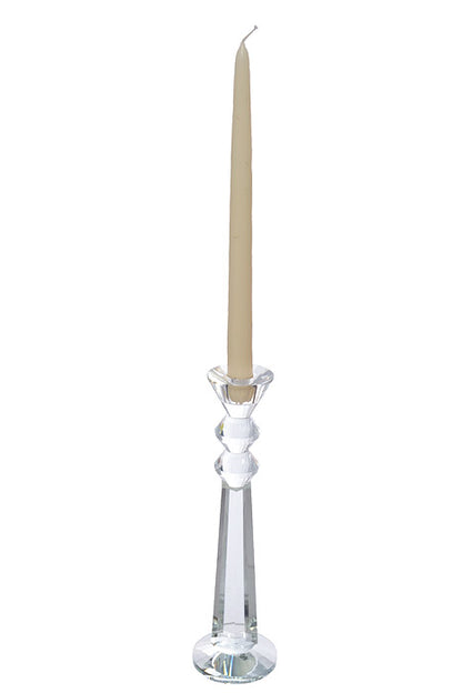 11&quot; Crystal Single Candle Holder Clear