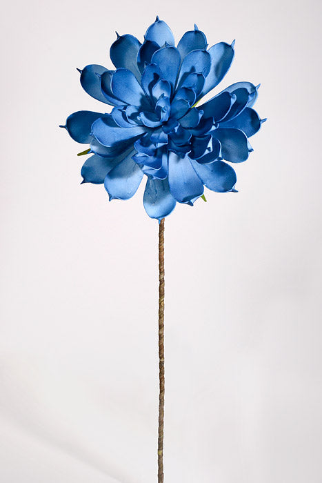 33" Foam Succulent Flower Stem Royal Blue