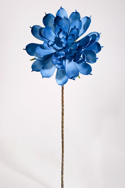 33" Foam Succulent Flower Stem Royal Blue