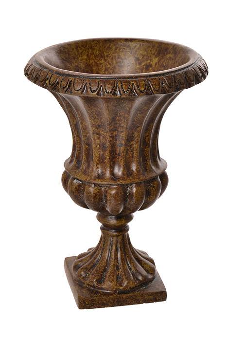 6.7" X 8.8" Garden Urn Brown