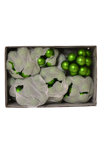 25Mm Matte Glass Ball Ornament Green Pkg/144