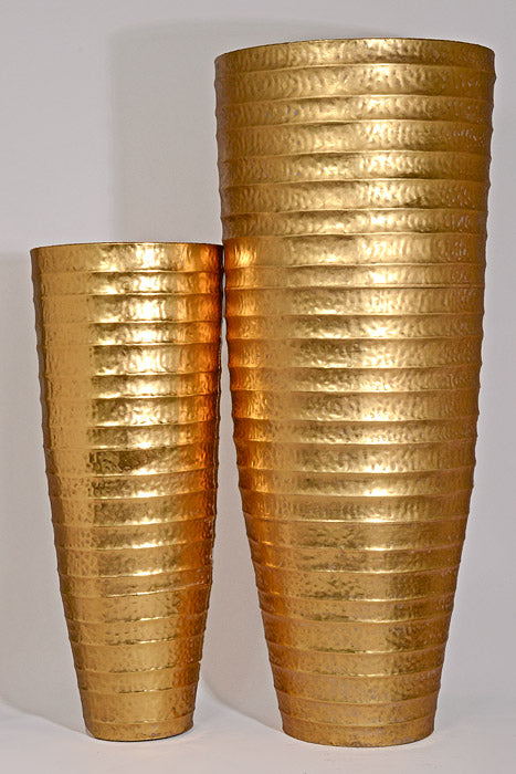 35"/48" Metal Vase Gold Set/2