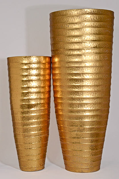 35"/48" Metal Vase Gold Set/2
