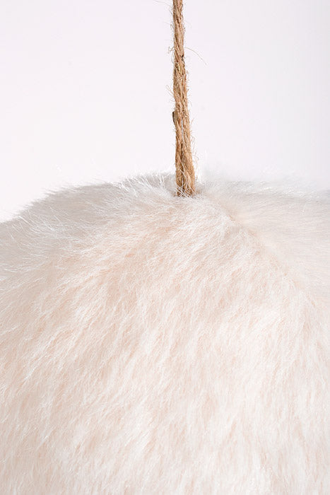 200Mm Fur Ball Ornament Cream