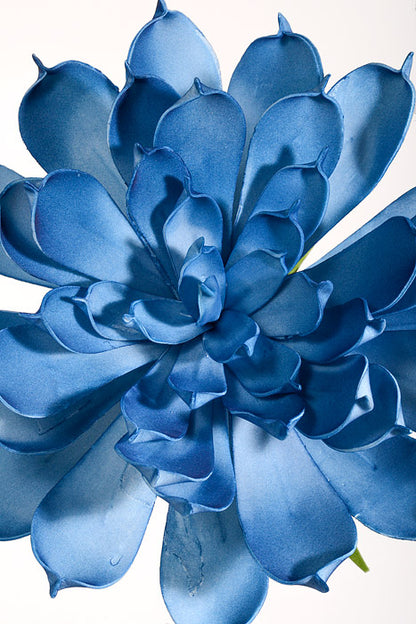 33" Foam Succulent Flower Stem Royal Blue