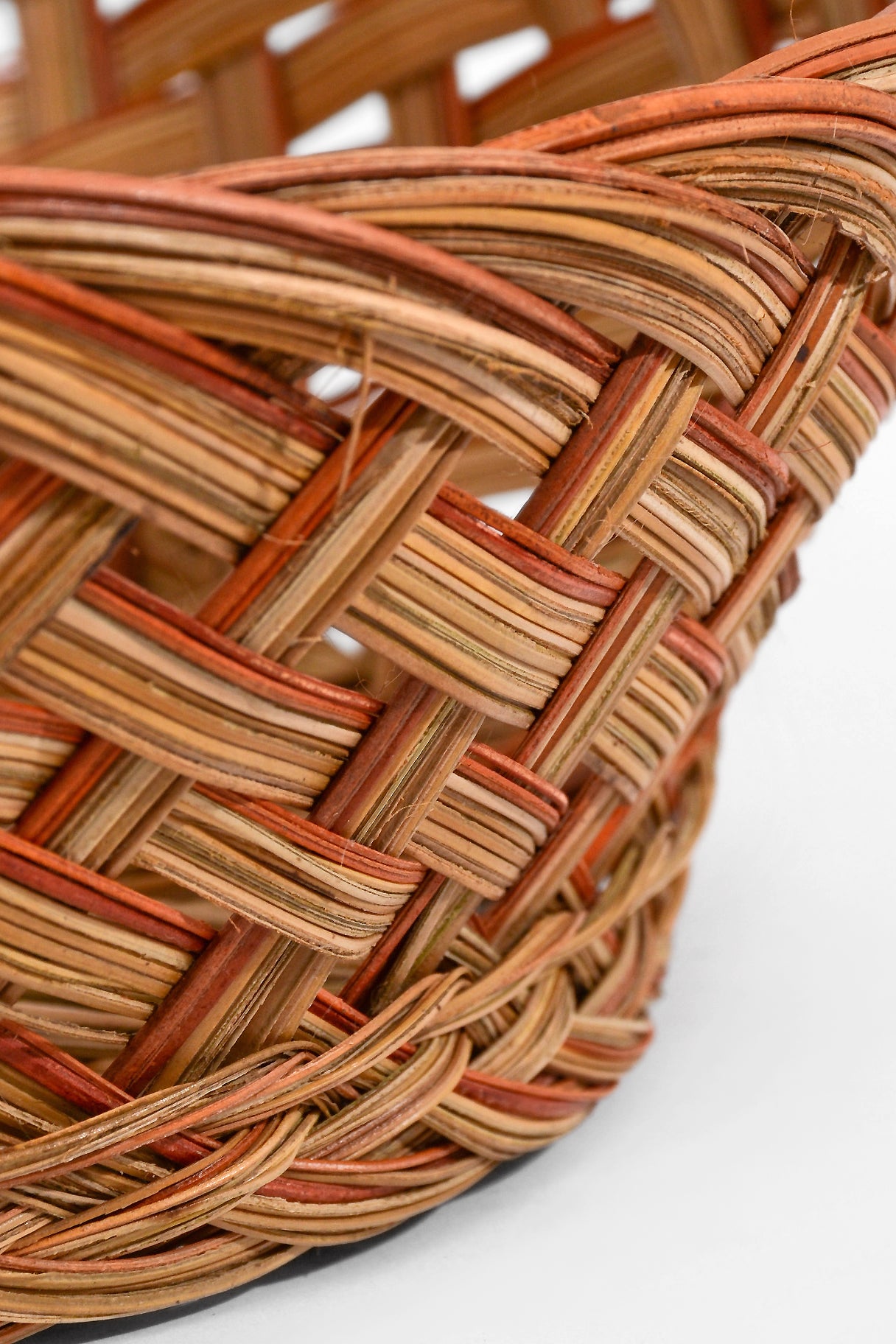 14" X 4.5" Round Coco Tray Red/Brown