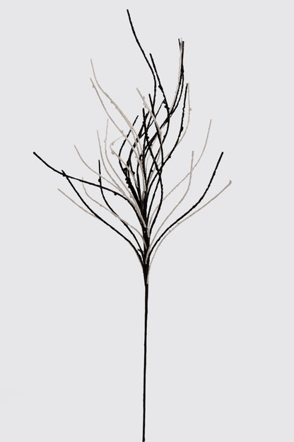 36" Twig Glitter Spray Black/White