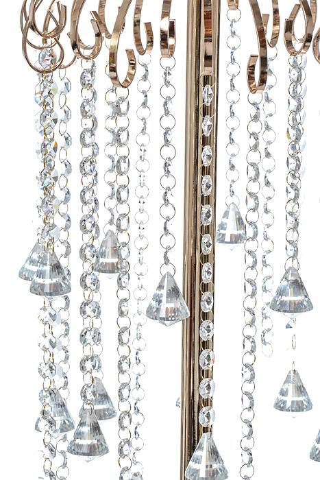 8" X 48" Metal Candle Holder/bouquet Stand Gold