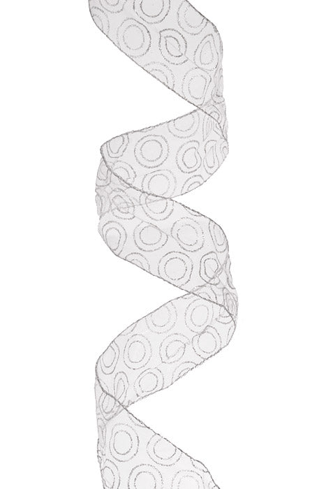 2-1/2" X 50Yd Wired Jupiter Ribbon Silver