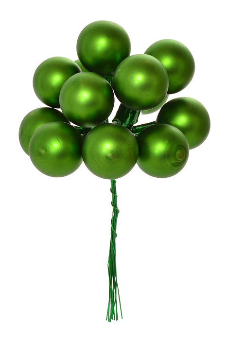 25Mm Matte Glass Ball Ornament Green Pkg/144