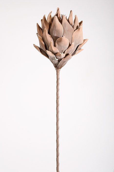 35" Artificial Protea Foam Spray Coffee