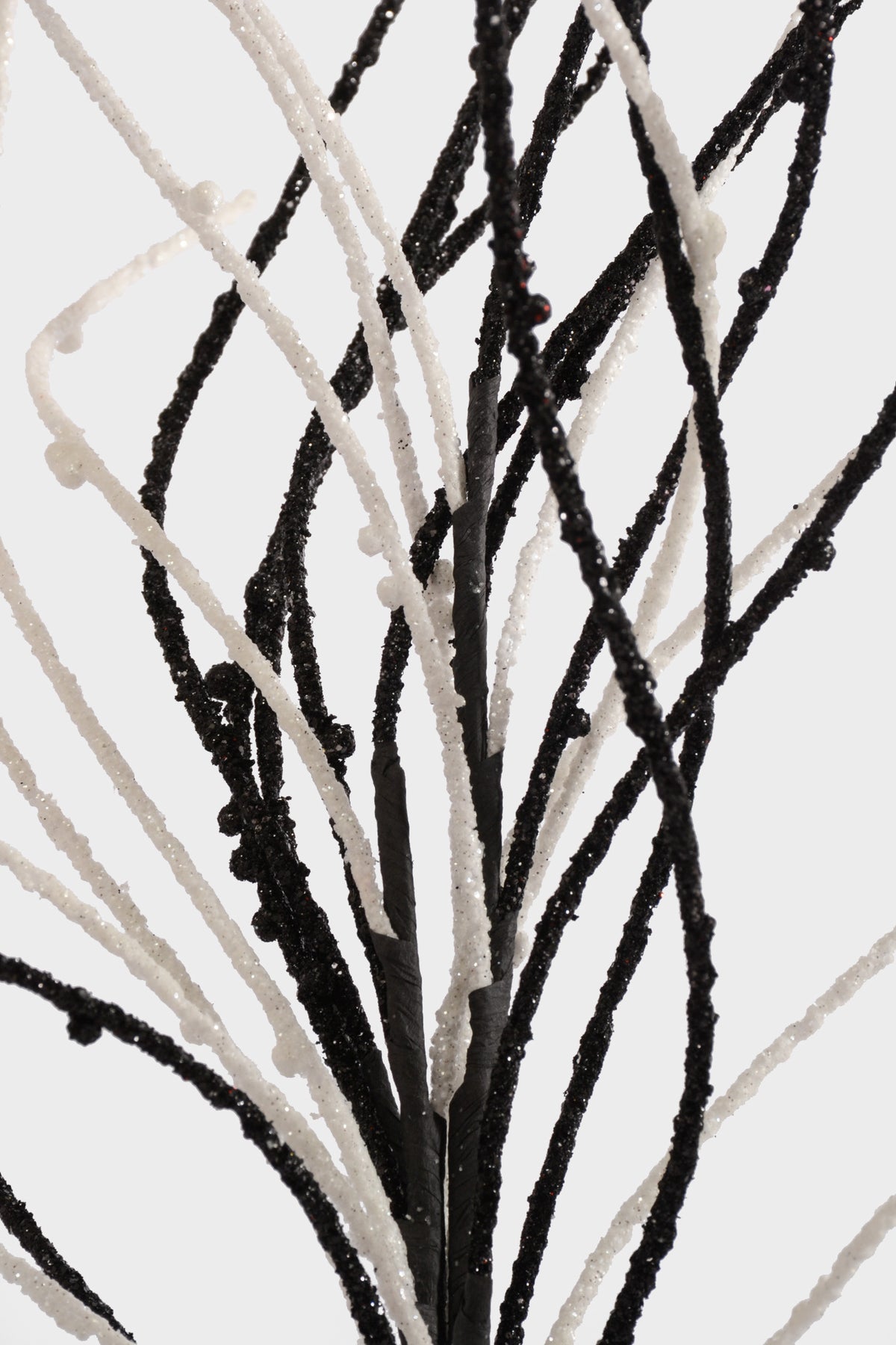 36" Twig Glitter Spray Black/White