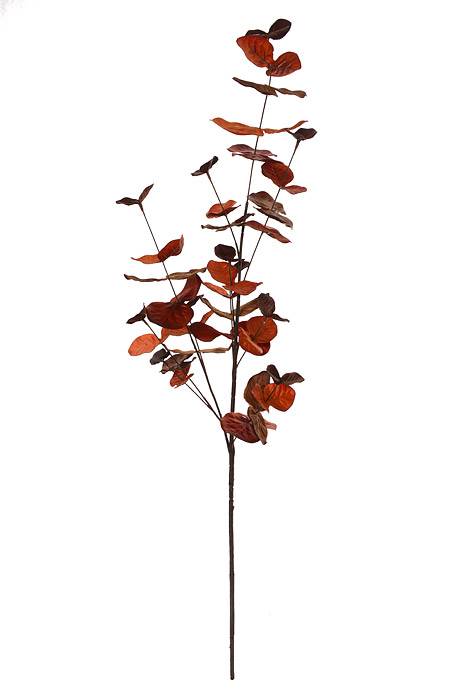 35" Eucalyptus Leaf Spray Green/Orange/Brown