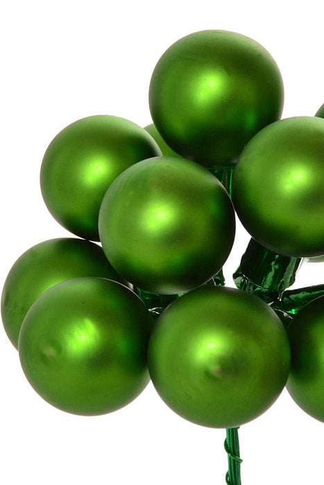 25Mm Matte Glass Ball Ornament Green Pkg/144