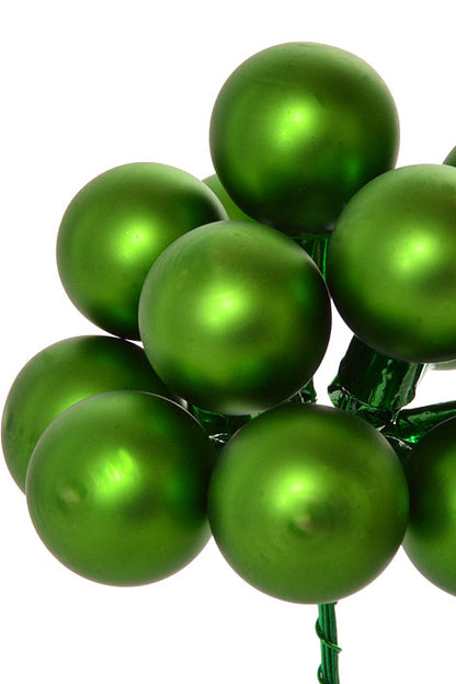 25Mm Matte Glass Ball Ornament Green Pkg/144