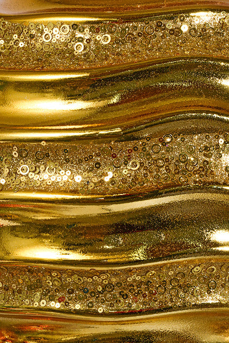 300Mm Plastic Ball with Glitter/Sequin Ornament Gold