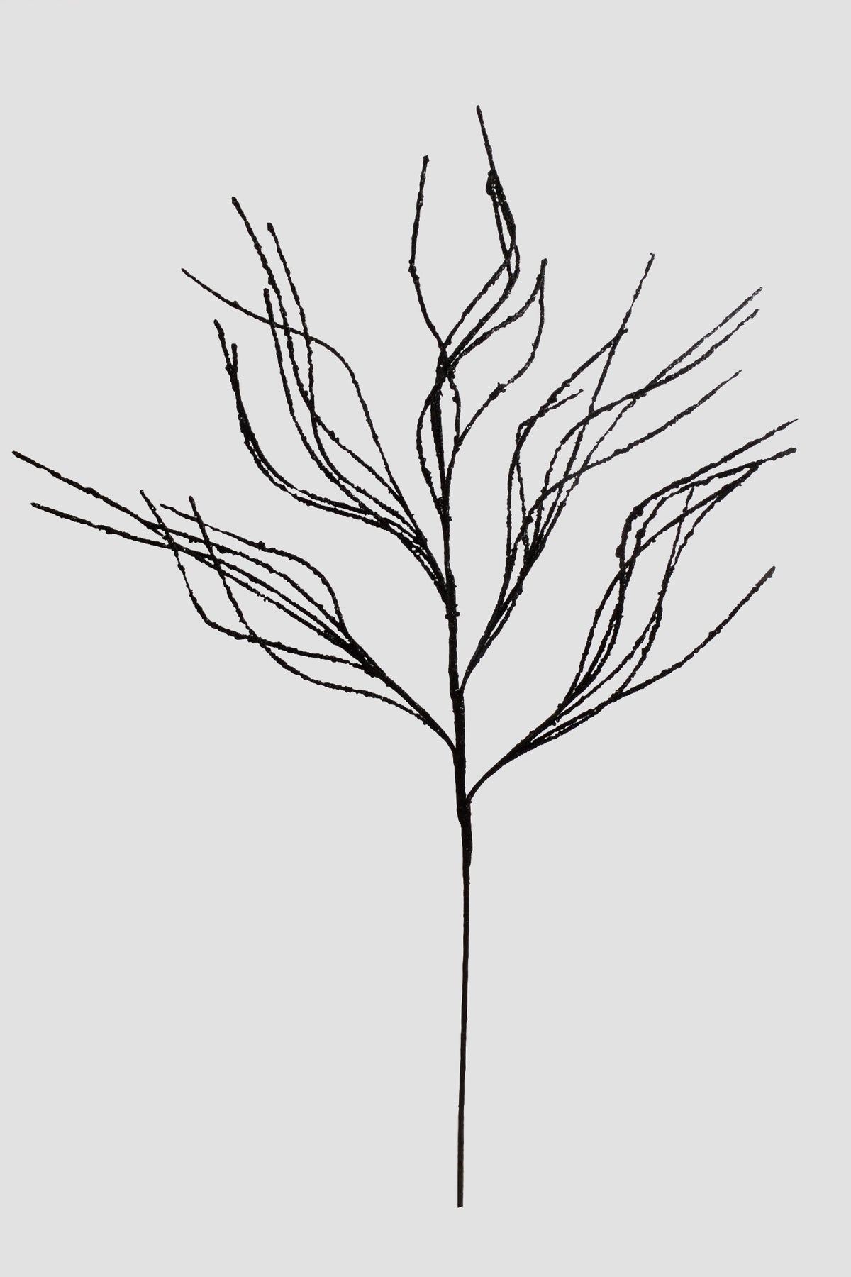 36" Twig Glitter Spray Black