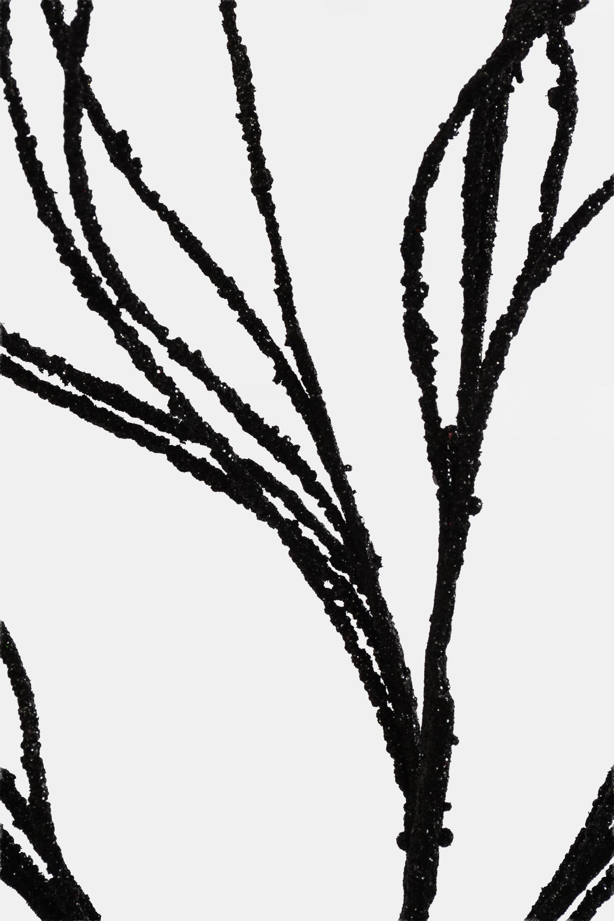 36" Twig Glitter Spray Black