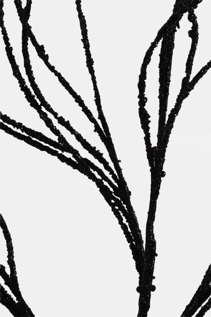 36" Twig Glitter Spray Black