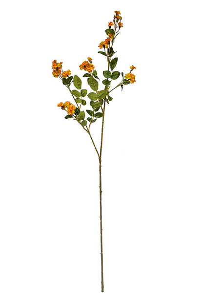 29.5" Silk Wild Rose Spray Yellow