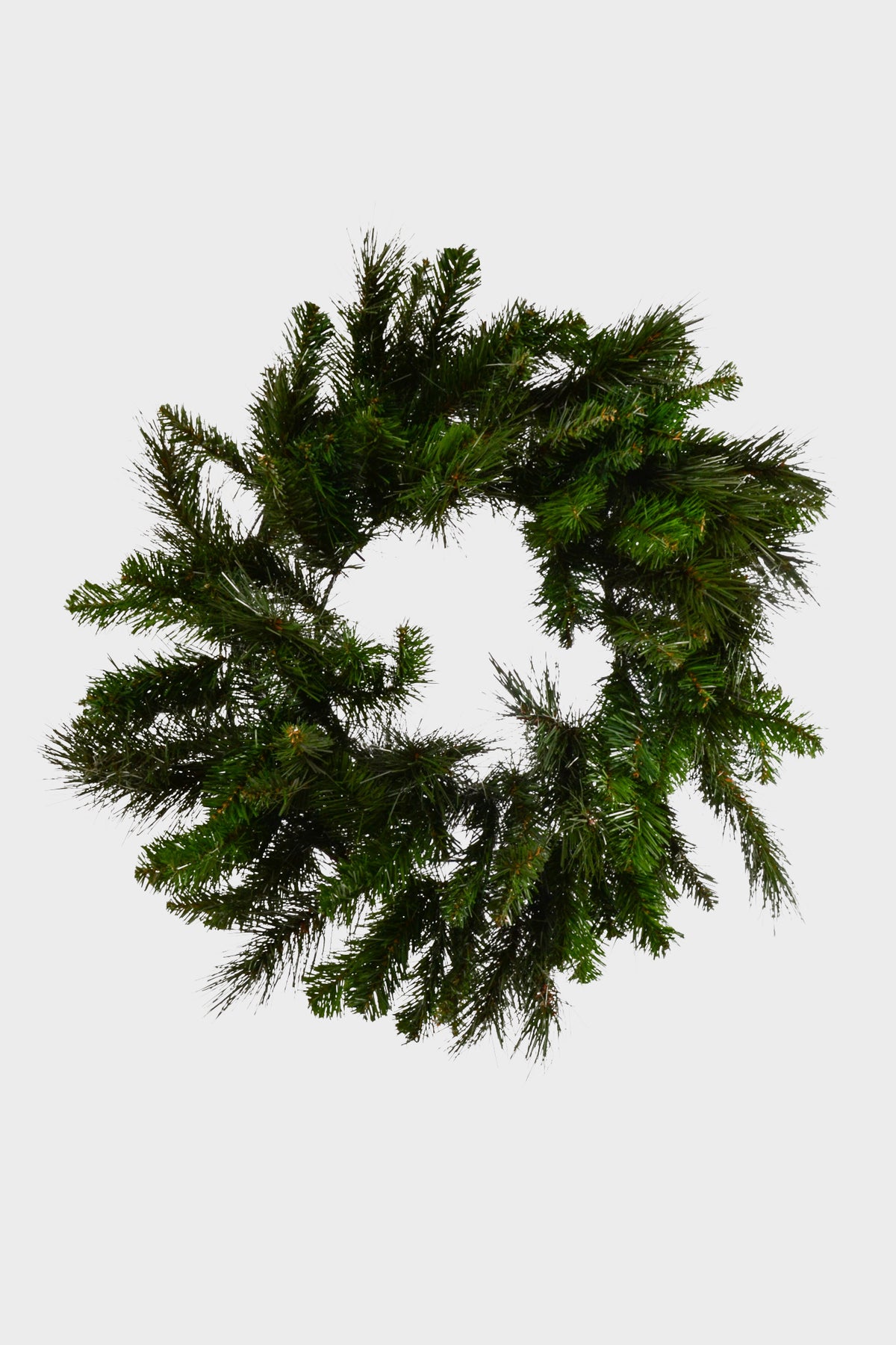 20" Deluxe Evergreen Double Wreath Green