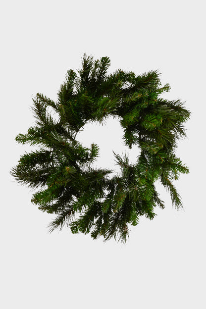 20" Deluxe Evergreen Double Wreath Green
