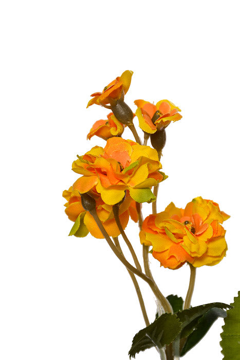 29.5" Silk Wild Rose Spray Yellow