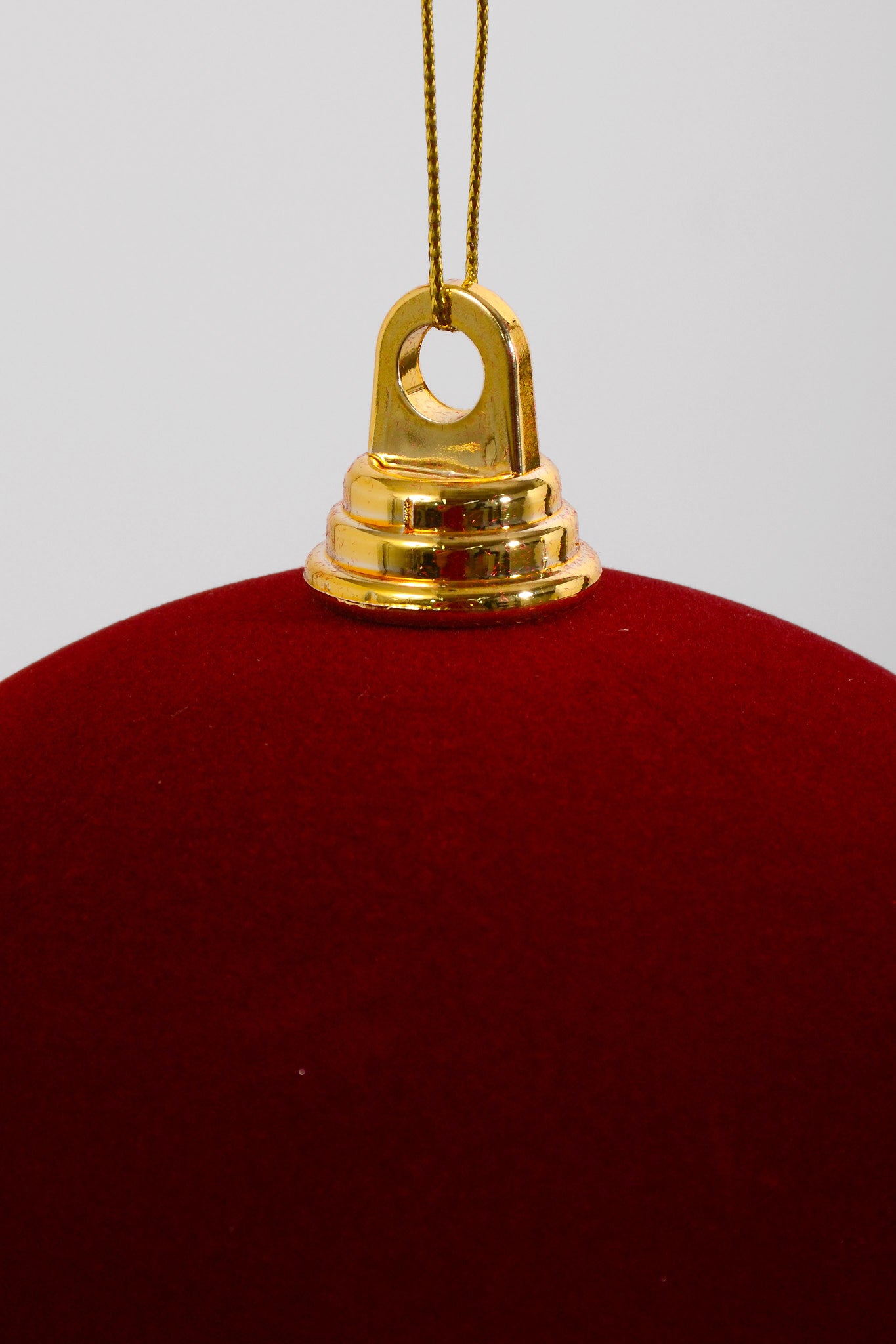 200MM Velvet Ornament Ball Burgundy