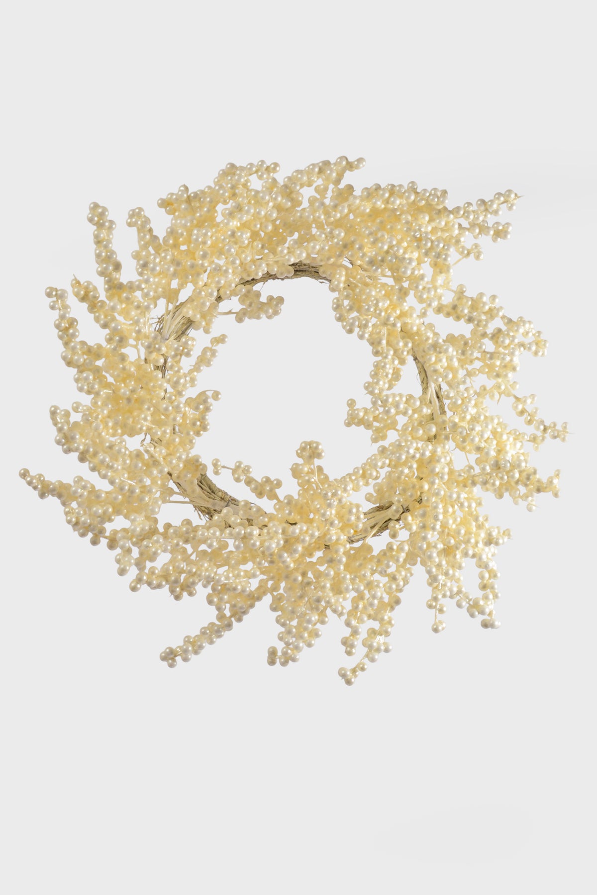 20" Pearl Twig Wreath Pearl White