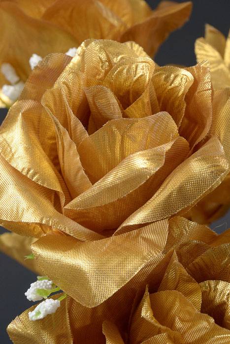 16" Printing Rose Bush Gold