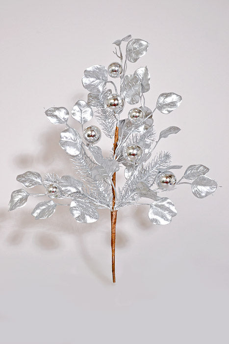 20" Ectroplanting Ball &amp; Leaf Silver