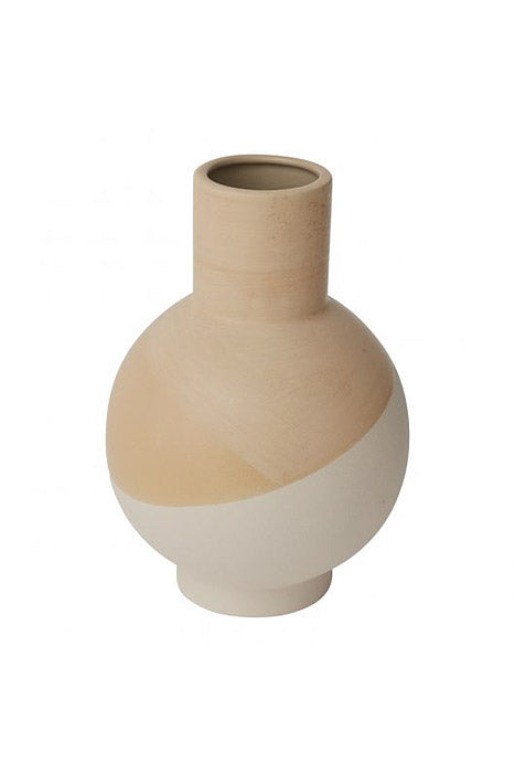 9" X 13.25" Waverly Vase Off White/Cream